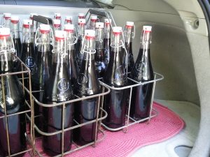 Zero Waste Home O vinho é armazenado em embalagens de vidro reutilizáveis