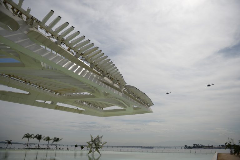 A área do porto do Rio, onde está o Museu do Amanhã, tem um dos melhores índices de incidência de sol da cidade. Foto de Vanderlei Almeida/AFP