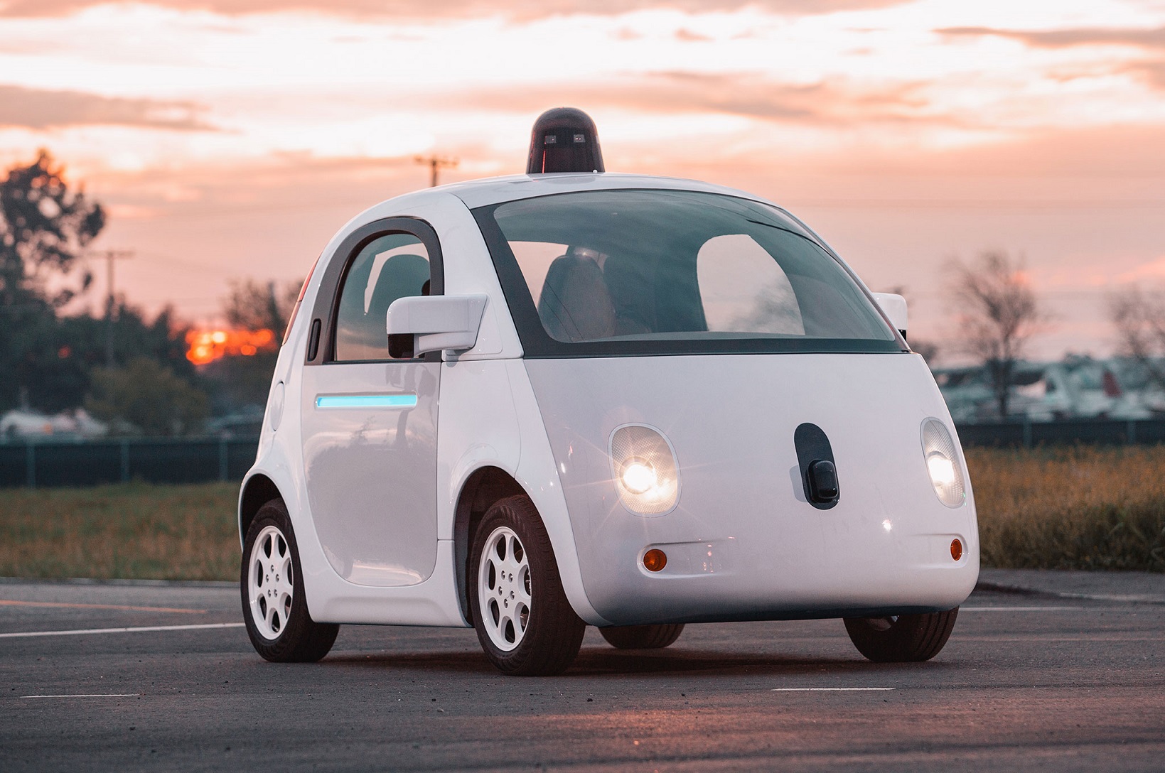 Protótipo do carro autônomo do Google. Foto de Divulgação