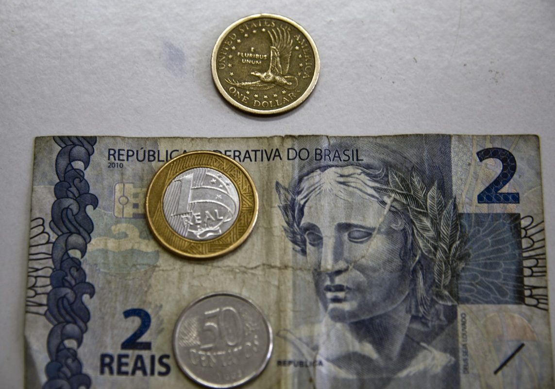 Moeda brasileira. Vanderlei Almeida/ AFP