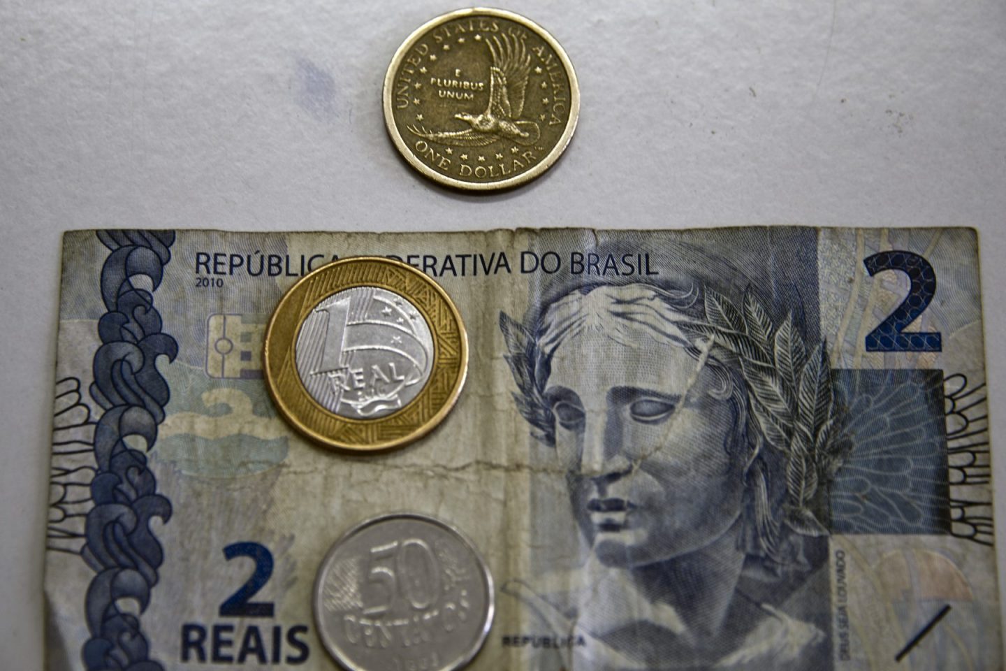 Moeda brasileira. Vanderlei Almeida/ AFP
