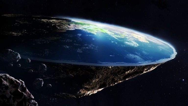 A fé dos terraplanistas está baseada num fato indiscutível: a burrice. Ilustração