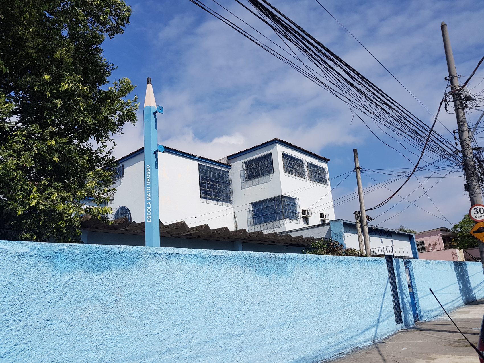A Escola Municipal Francisco Sertorio Portinho, onde estudou Flavia Oliveira (Foto Oscar Valporto)