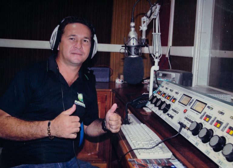 O radialista Jairo Souza: assassinado em junho de 2018. (Foto Rafael Oliveira/Abraji)