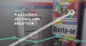 A geladeira que virou uma biblioteca