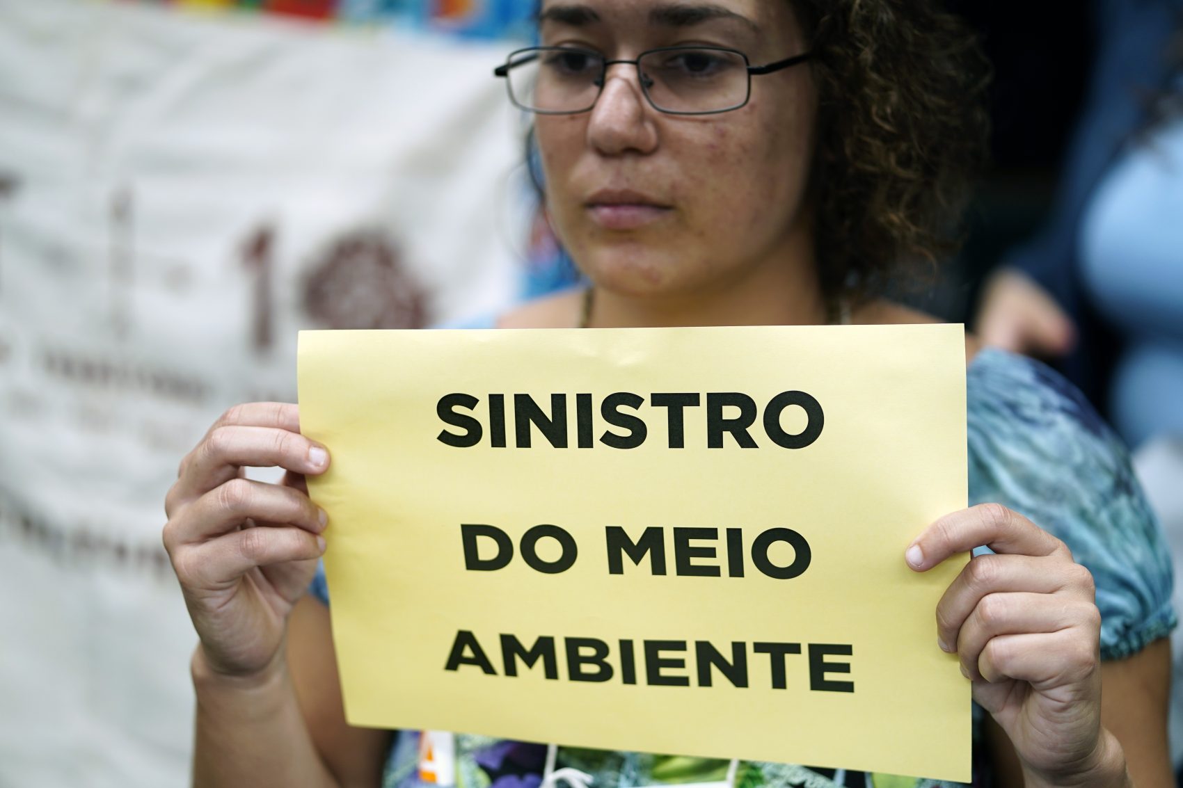 Ministro Ricardo Salles enfrenta com tranquilidade cinco horas de protesto e sabatina na Câmara: caneladas ambientais (Foto: Pablo Valadares)