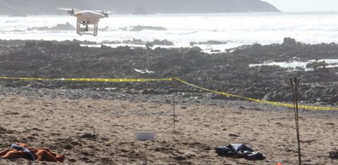 Drone usado em pesquisa para localização e retirada de lixo que envolve cientistas de 14 países: tecnologia até para identificar resíduos no fundo do mar (Foto: Divulgação)
