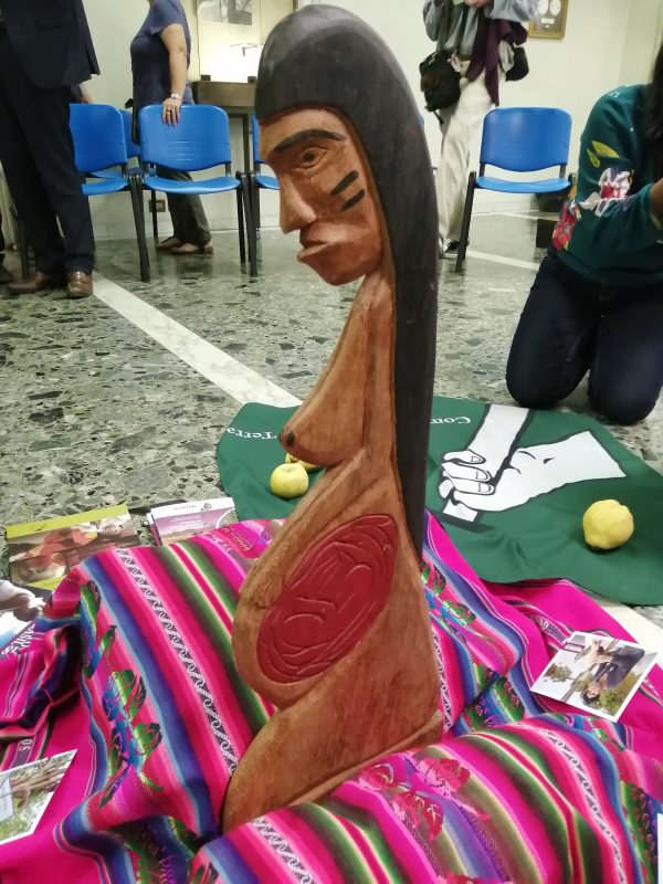 Foto Janaína Cesar Estátua de uma mulher grávida que simboliza a Mãe Terra para os povos indígenas. Foto Janaína Cesar