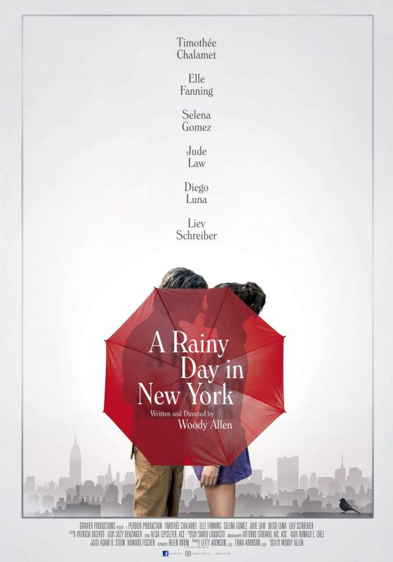 Cartaz do filme "Um dia de chuva em Nova York". Reprodução