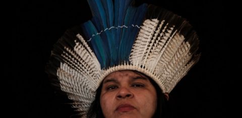 Sônia Guajajara na COP25. Foto de Yasuyoshi Chiba/AFP