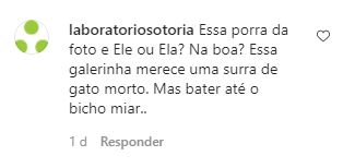 Mensagem de ódio na rede social da candidata a vereadora Benny Briolli (Psol)