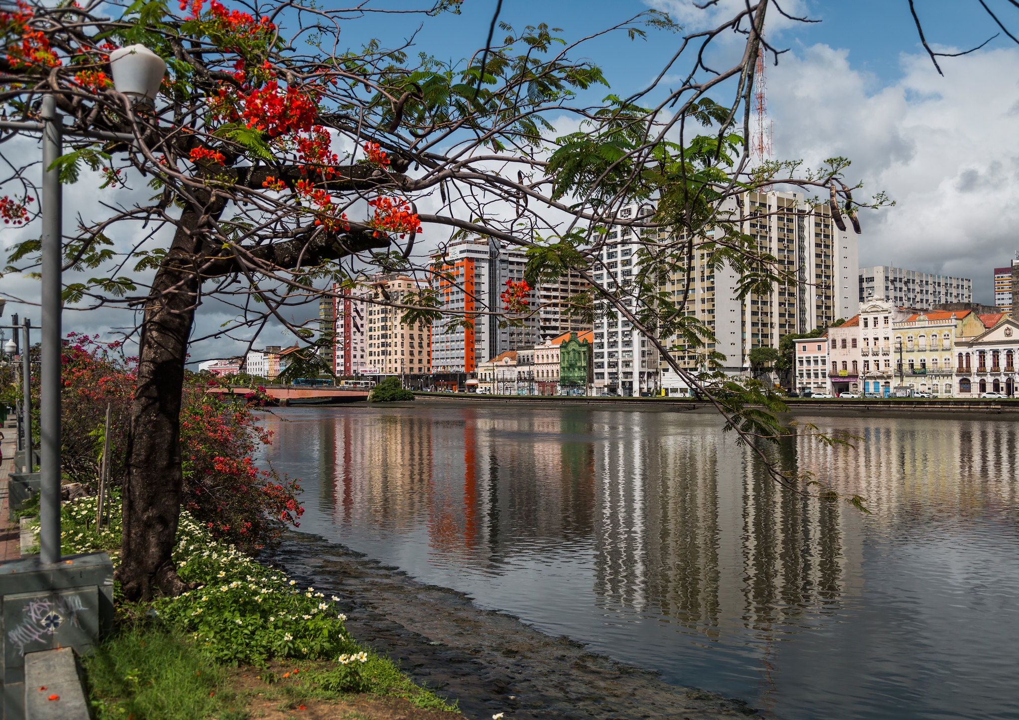 Rio Capibaribe: palafitas e prédios de luxo ocupam as mesmas margens