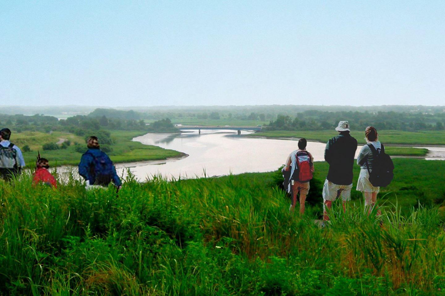 Visitantes no Parque Fresh Kills: maior aterro sanitário do mundo, receptor do lixo dos destroços das torres gêmeas, vira área verde em Nova York (Foto: Parque Fresh Kills/divulgação)