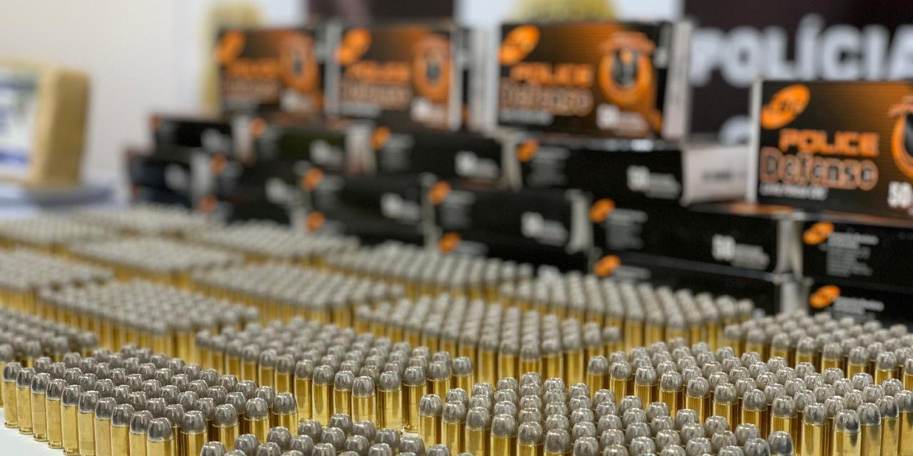 Carregamento de munição roubada apreendido pela polícia gaúcha: balas sem marcas dificultam investigações sobre crimes (Foto: Polícia Civil RS / Divulgação - 25/07/2020)