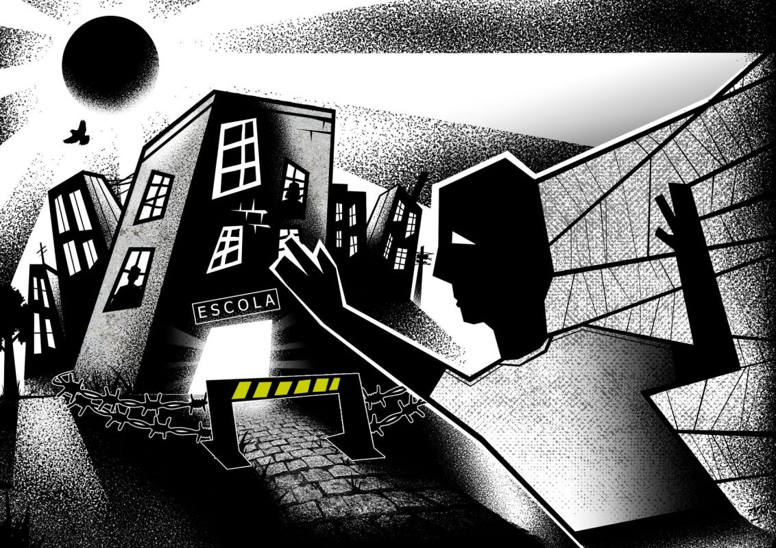 Maioria dos jovem que cometem atos infracionais estão longe da escola há tempos (Ilustração: Bruno Zagri)