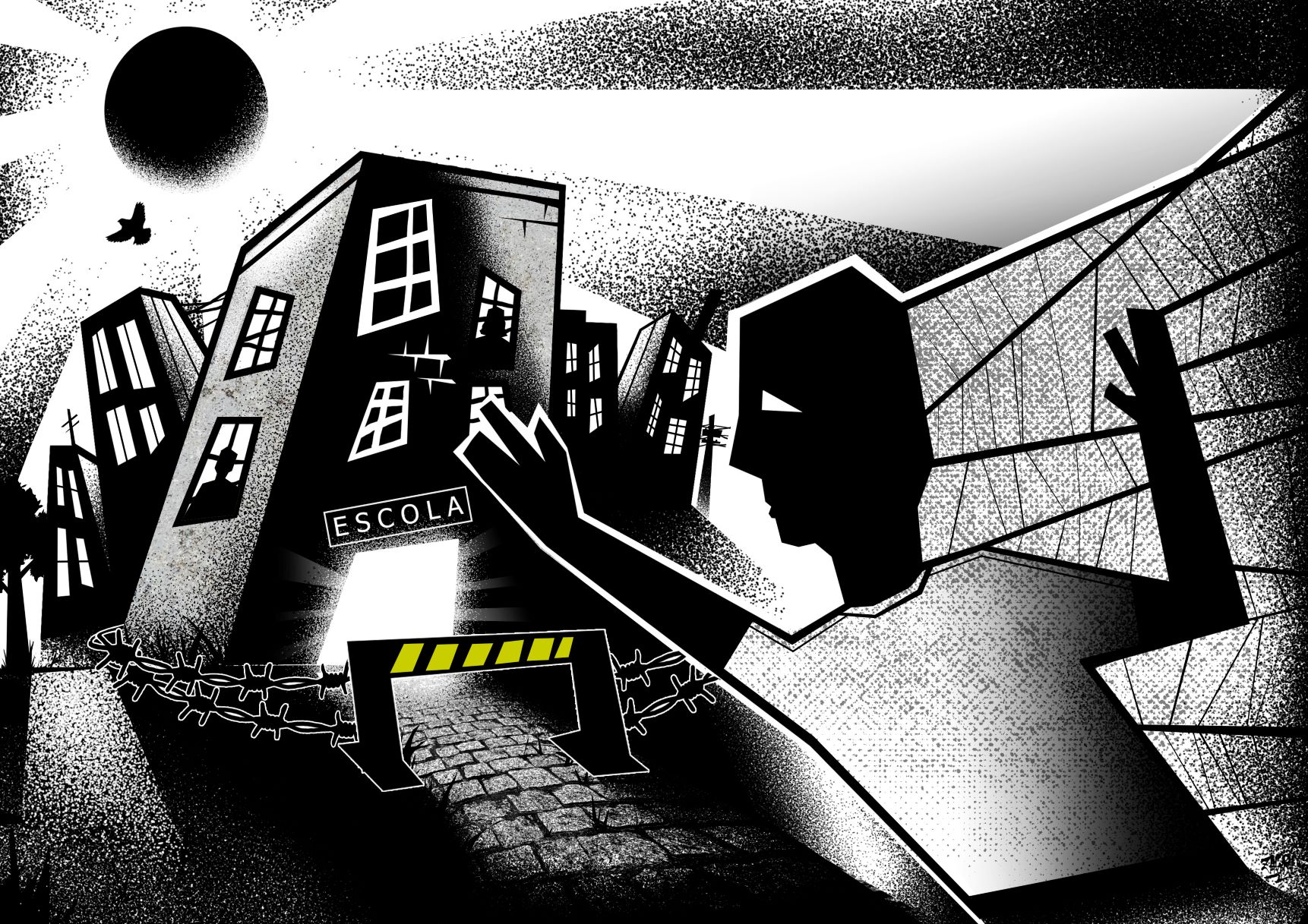 Maioria dos jovem que cometem atos infracionais estão longe da escola há tempos (Ilustração: Bruno Zagri)