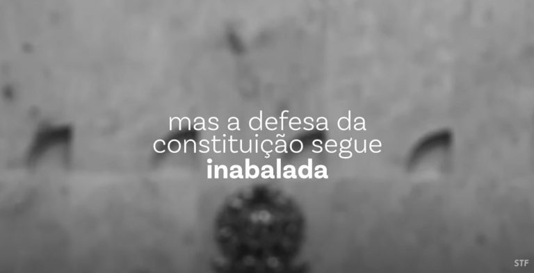 STF lança vídeos e outros materiais para divulgar a campanha Democracia Inabalada (#DemocraciaInabalada), em resposta aos ataques em 8 de janeiro (Foto: Reprodução)