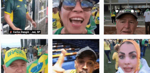 Página @contragolpebrasil identifica bolsnaristas envolvidos no ataque aos Três Poderes: redes sociais usadas para denunciar criminosos e seus crimes (Foto: Reprodução)