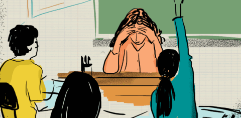 O salário baixo, as questões psicológicas e a inadequação docente são as principais causas do abandono da carreira. Arte Juliana Lima/Utopika