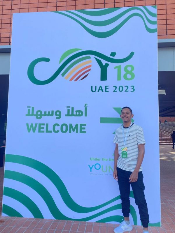 No final de novembro, Raylson participou da COY-18, a maior conferência da juventude sobre mudanças climáticas da ONU. Foto Arquivo Pessoal
