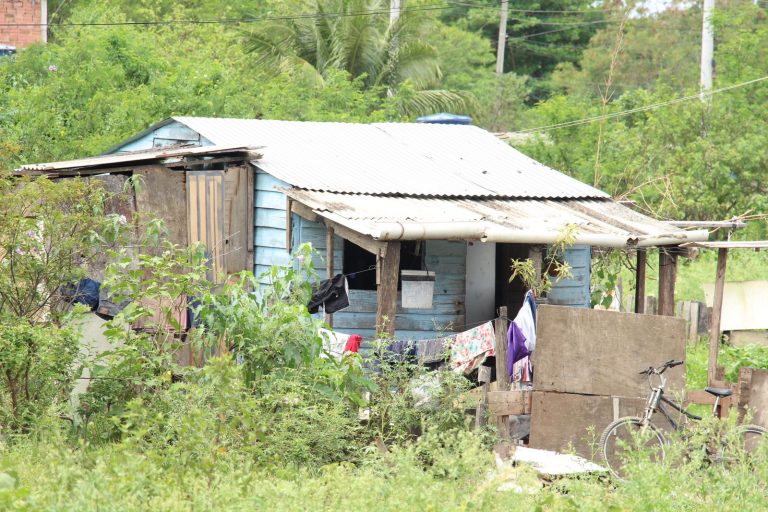 Famílias vivem na área conhecida como os fundos do antigo lixão de Itaoca. Fonte: Clara Caldeira/Espaço Gaia.