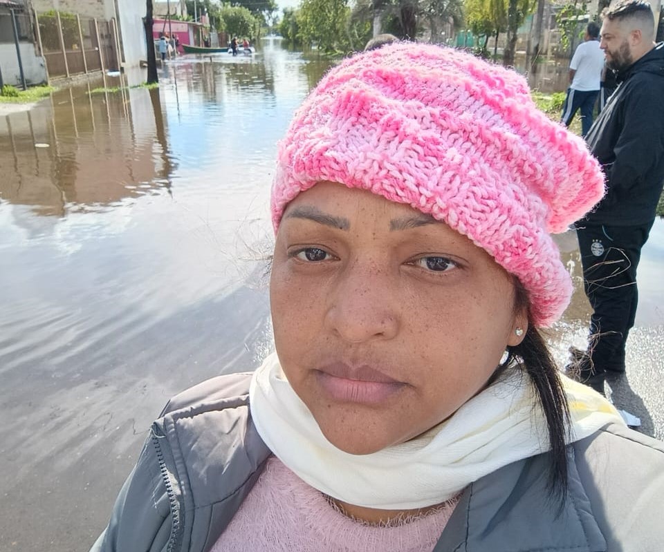 Desabrigados e vítimas de xenofobia: venezuelana Makhariannys Gonzalez já trocou de abrigo duas vezes em Porto Alegre (Foto: Arquivo Pessoal)