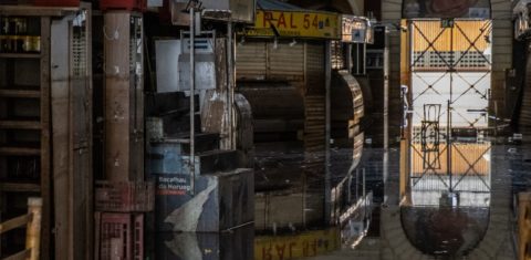 Mercado Pública de Porto Alegre alagado pela enchente: mudanças climáticas dobraram chances de chuva extrema no Rio Grande do Sul (Foto: Rafa Neddermeyer / Agência Brasil - 25/05/2024)