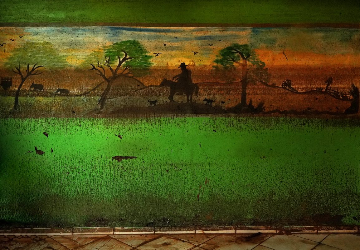 Foto colorida da enchente no Bairro Sarandi, em Vila Brasília, na zona Norte de Porto Alegre. Foto de Mirian Fichtner