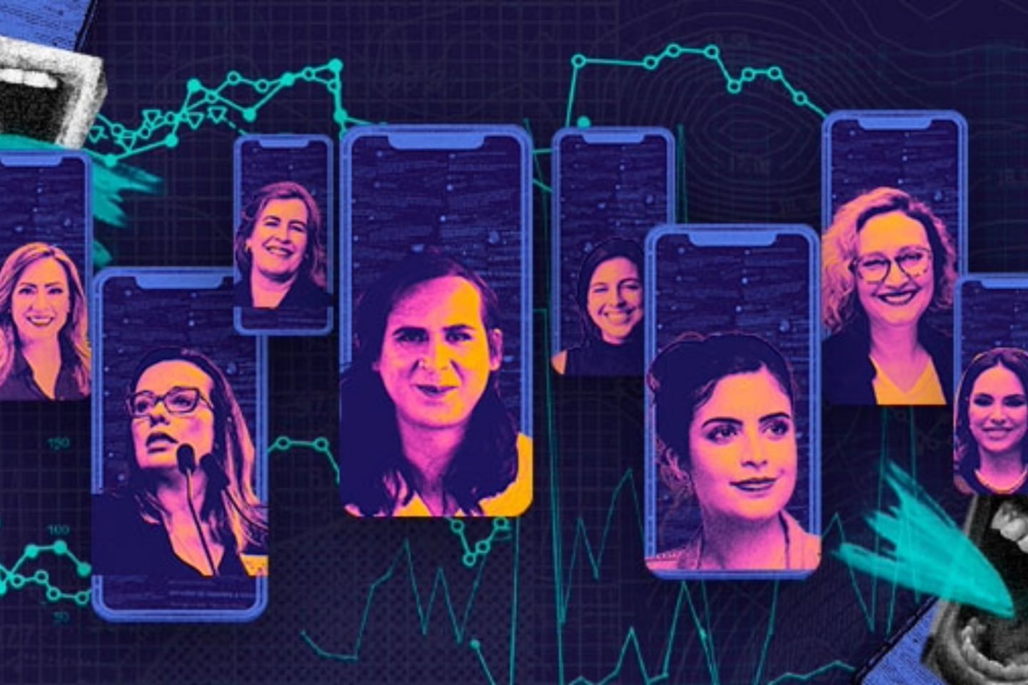 MonitorA: candidatas a prefeituras são alvo de misoginia e transfobia nas redes sociais após debates na TV (Arte: AzMina)