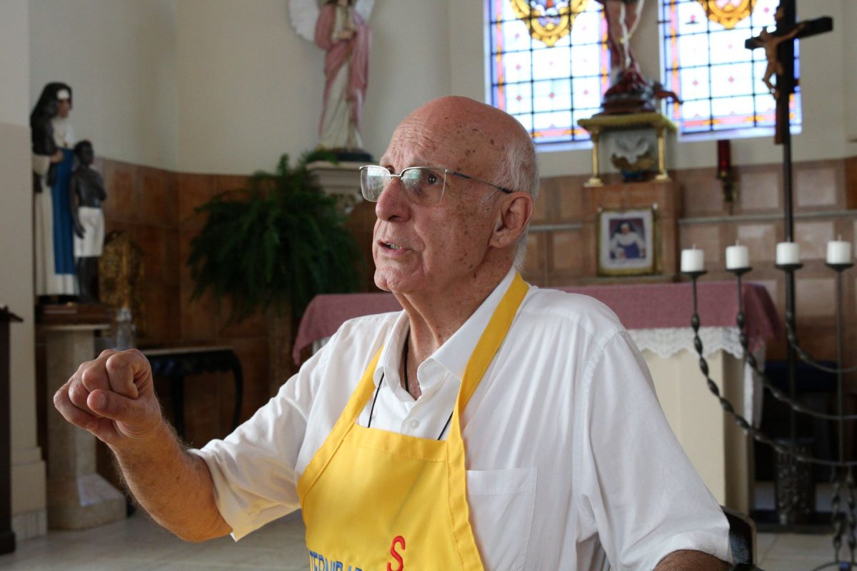 Padre Júlio Lancellotti, alvo de CPI, dá depoimento em sua igreja: "‘‘Criminalizar trabalho com população de rua e dependência química é tentar tirar o foco da questão da Cracolândia'’ (Foto: Rovena Rosa / Agência Brasil - 03/03/2023)