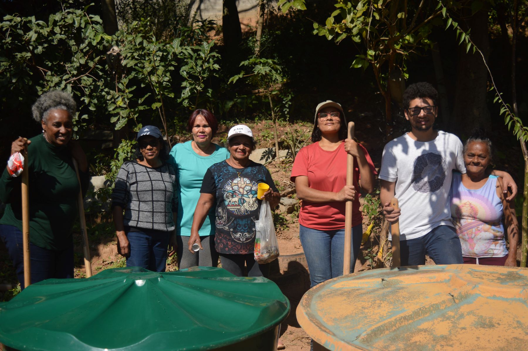 Horta comunitária em Brasilândia, na capital paulista: mulheres são maioria em produção agroecológica (Foto: Instituto A Cidade Precisa de Você)
