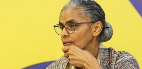 A ministra Marina Silva em coletiva no Planalto: vetos estratégicos ao PL que destroçava regras para licenciamento ambiental (Foto: Marcelo Camargo / Agência Brasil)