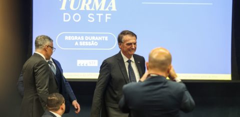 O ex-presidente Bolsonaro no dia do depoimento ao STF: julgamento por tentativa de golpe de estado e outros quatro crimes (Foto: Foto: Valter Campanato / Agência Brasil - 10/06/2025)