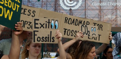 Protesto de ambientalistas em Belém: COP30 frustra sociedade civil e colhe críticas globais (Foto: Zô Guimarães / UN Climate Change)