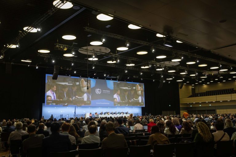 Plenária final da conferência preparatória para a COP31: bloqueios, recuos em decisões já tomadas e tentativas de reinterpretar a ciência (Foto: Kiara Worth / IISD/ENB)