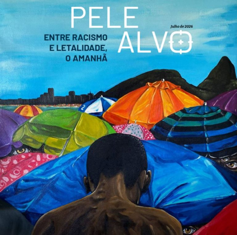 Estudo sobre letalidade e racismo da Rede de Observatórios de Segurança: cor da pele na favela significa ser alvo 24 horas por dia (Ilustração: Nobru Werneck / Rede de Observatórios da Segurança)