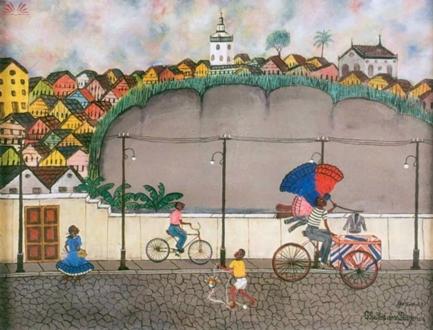 O Morro da Favela (Morro da Providência), na Pequena África na pintura de Heitor dos Prazeres: Heitor dos Prazeres: enredo sobre o sambista e multiartista para revisitar a história do carnaval do Rio (Foto: Reprodução)