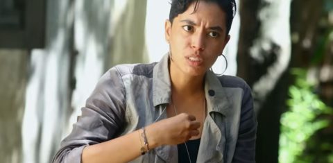 Isabelle Clérié em entrevista sobre o Haiti: trabalho para ajudar a mobilizar e garantir a autoestima da juventude haitiana (Foto: Reprodução / YouTube)
